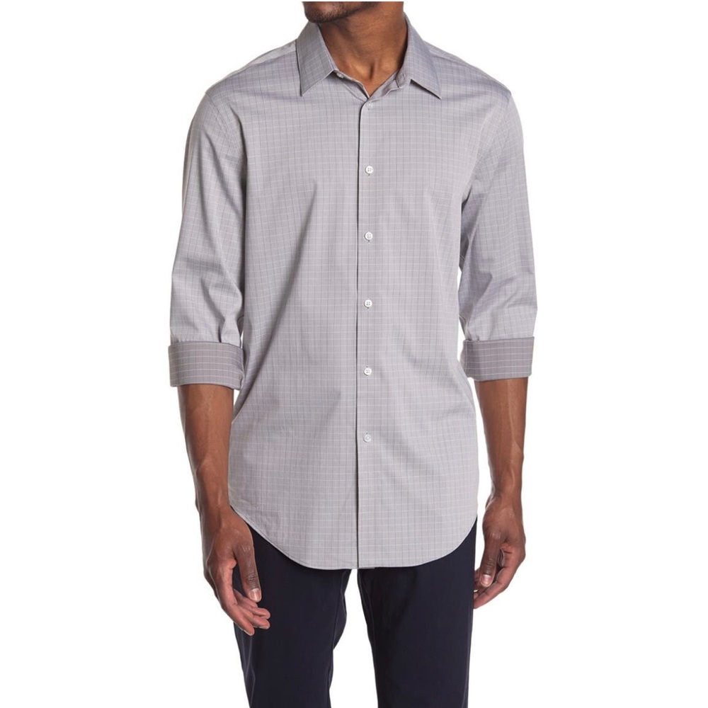 Calvin Klein Slim Fit Dress Shirt Stretch in Grey Size 16.5 (34/35) NWT